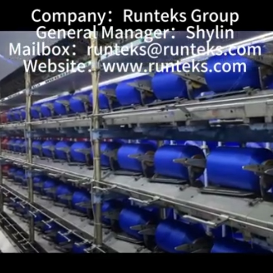 Runteks DTY 컬러 원사 공장 비디오