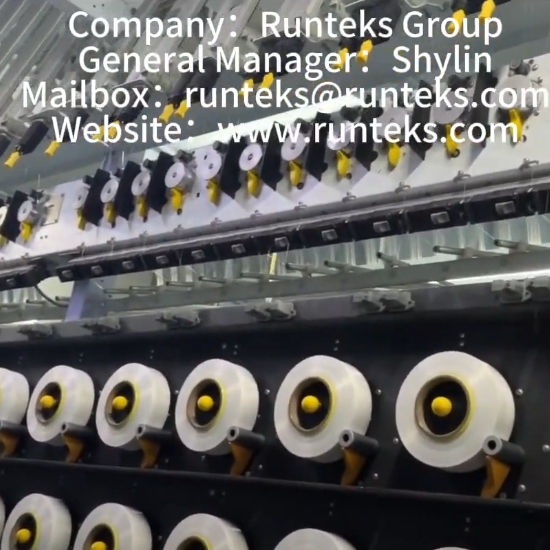 Runteks 폴리아미드 커버 원사 공장 비디오